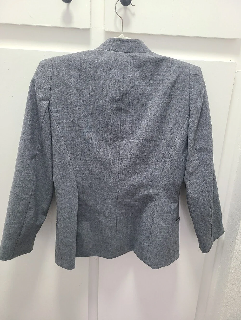 Women's Tailored Grey Blazer - Classic Two-Button Jacket